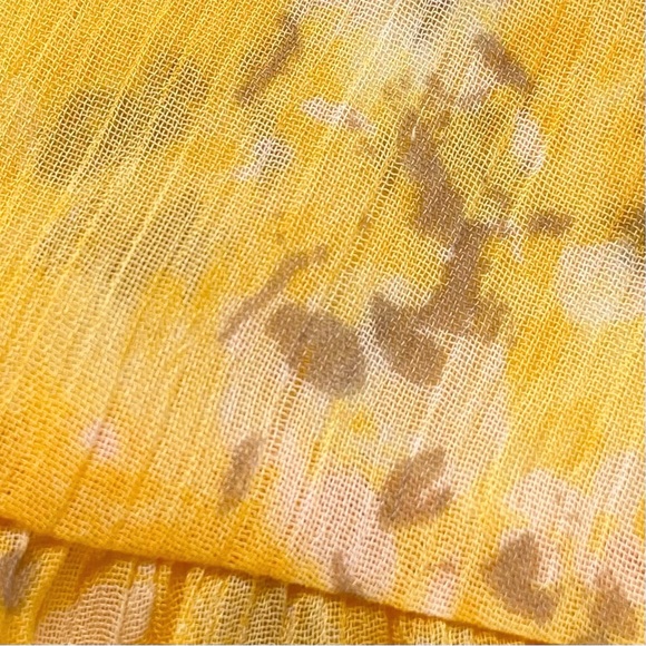 NEW Simply Vera Wang Dress Women’s Size Large Yellow Floral Midi Tiered Ruffles - Picture 10 of 10